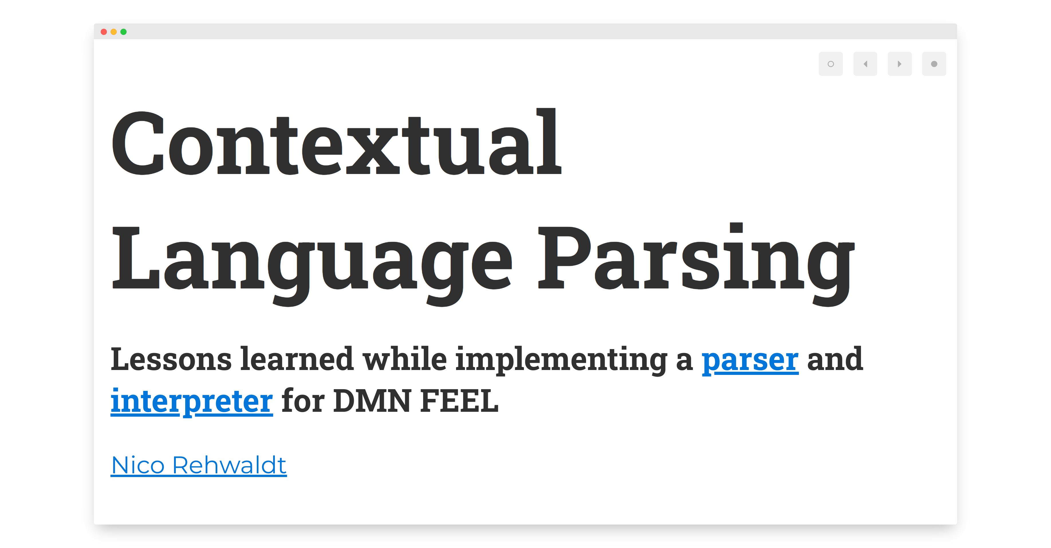 Prior talk slide deck